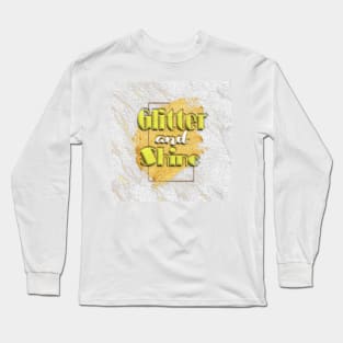 Glitter and shine yellow white cool Long Sleeve T-Shirt